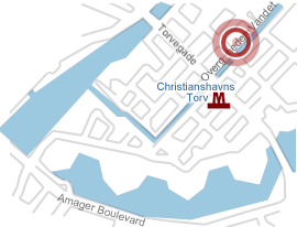 Vi bor ved den r&oslash;de cirkel